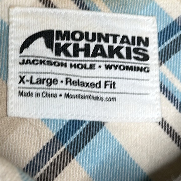 Mountain Khakis Teton Flannel Relaxed Fit Western Plaid Light Blue Size XL - Picture 3 of 9